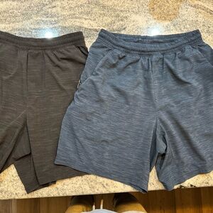 lululemon athletica Men's Charcoal and Slate Athletic Shorts
